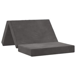 vidaXL Canapea Pat Pliabilă 80 x 67 x 45 cm Gri &icirc;nchis