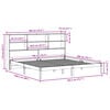 vidaXL Pat cu bibliotecă fără saltea, 180x200 cm, lemn masiv de pin