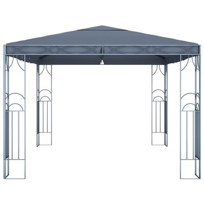 vidaXL Pavilion cu șir de lumini LED, antracit, 400x300 cm