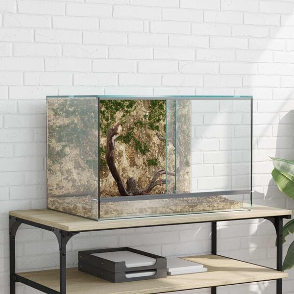 vidaXL Terariu cu depozitare Transparent 60 x 40 x 40 cm Sticlă