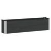 vidaXL Strat &icirc;nălțat de grădină Negru 150 x 30 x 36 cm WPC și Aluminiu