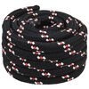vidaXL Fr&acirc;nghie utilitară multifuncțională 50 mm 10 m Negru și roșu PP