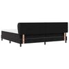 vidaXL Pat cu arcuri cu saltea cu headboard Negru 200 x 200 cm Catifea