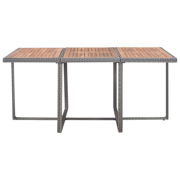 vidaXL Set mobilier de exterior 11 piese antracit poliratan și acacia