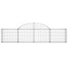 vidaXL Coșuri gabion arcuite 7 buc, 200x30x40/60 cm, fier galvanizat