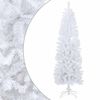vidaXL Copac Artificial Slăb de Crăciun 180 cm PVC și Oțel Alb