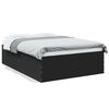 vidaXL Cadru de pat, negru, 140x200 cm, lemn prelucrat