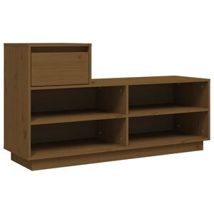 vidaXL Pantofar, maro miere, 110x34x61 cm, lemn masiv de pin