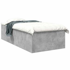 vidaXL Cadru de pat la sol Gri Beton 80 x 200 cm Lemn prelucrat