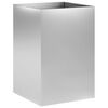 vidaXL Vază pentru Grădină Argintiu 50 x 50 x 75 cm Oțel Galvanizat