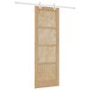 vidaXL Ușă glisantă Natural și Alb 73,5 x 211 cm Lemn masiv de pin