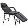 vidaXL Scaun tratament facial, piele artificială, 185x78x76 cm, negru
