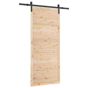 vidaXL Ușă glisantă natural 80 x 208 cm Lemn masiv de pin