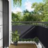 vidaXL Ecran de balcon Negru 75 x 200 cm Oxford alu acoperit cu PU