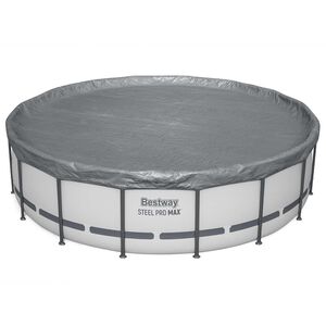 Bestway Husă pentru piscină &Oslash;4,88 m Rotund Poliester Gri