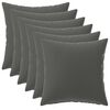 vidaXL Husă pentru pernă 6 pcs HEERLEN Antracit 40 x 40 cm Poliester