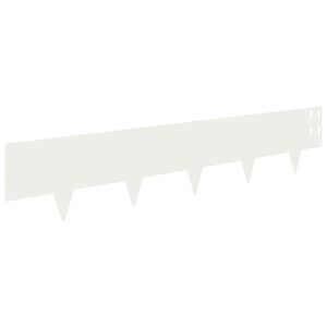 vidaXL Margine pentru gazon 20 pcs 100 x 20 cm Oțel Alb