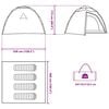 vidaXL Cort camping cupolă 4 persoane, gri/portocaliu, setare rapidă