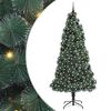 vidaXL Pom artificial de Crăciun pre-iluminat cu set de mingi Verde
