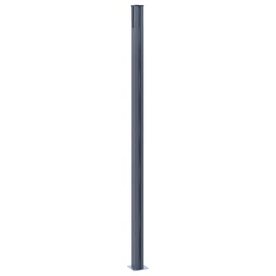 vidaXL Stâlpi de gard, 2 buc., gri închis, 185 cm, aluminiu
