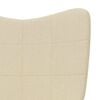 vidaXL Scaun de relaxare, crem, material textil
