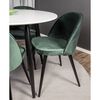 Venture Home Scaune de sufragerie Velvet, 2 buc., negru&verde, catifea