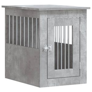 vidaXL Ladă pentru c&acirc;ini, gri beton, 45x62x59 cm, lemn prelucrat