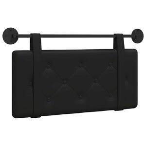 vidaXL Cap de pat suspendat Pe perete Negru 80 cm Piele artificială