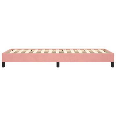 vidaXL Cadru de pat, roz, 90x200 cm, catifea