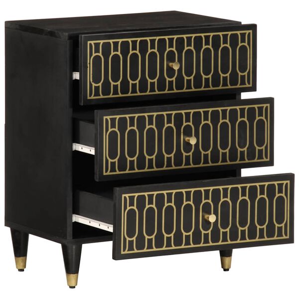 vidaXL Noptieră, 50x33x60 cm, lemn masiv de mango