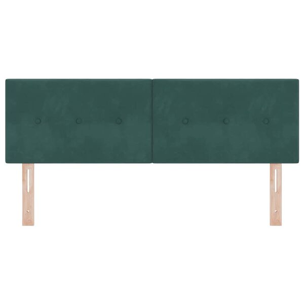 vidaXL Tăblie cap cu headboard Verde închis 160 cm Piele artificială