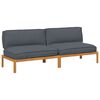 vidaXL Set de canapea 2 buc. Antracit Lemn Solid de Acacia