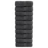 vidaXL Prosoape de baie premium, SOLUND, 10 buc., antracit, 30x30 cm, 600 g/m&sup2;