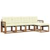 vidaXL Set de canapele de exterior 5 buc. Natural și Crem