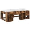 vidaXL Cadru de pat pentru copii cu depozitare Lemn vechi 90 x 200 cm