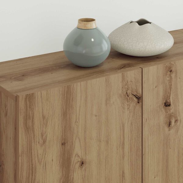 vidaXL Cabinet TV Pe perete 4 pcs Stejar Artizanal Lemn compozit