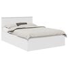 vidaXL Cadru de pat cu headboard Alb 150 x 200 cm Lemn compozit