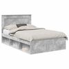 vidaXL Cadru de pat Gri Beton 120 x 200 cm Lemn prelucrat