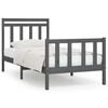 vidaXL Cadru de pat, gri, 100x200 cm, lemn masiv de pin