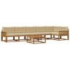 vidaXL Set de canapele de exterior cu pernă 7 pcs Natural și Bej