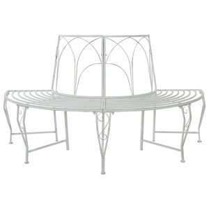 vidaXL Bancă cu arbori 4-Număr de locuri 160 x 80 x 89 cm Oțel