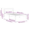 vidaXL Cadru de pat cu headboard Alb 90 x 200 cm Lemn de pin masiv