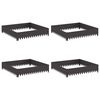 vidaXL Margine pentru gazon 4 buc. 100 x 100 x 20 cm Oțel Negru