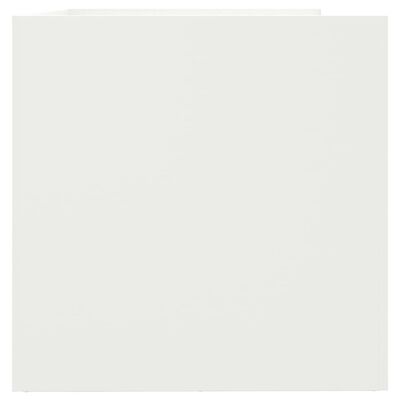 vidaXL Jardinieră, alb, 62x40x39 cm, oțel laminat la rece