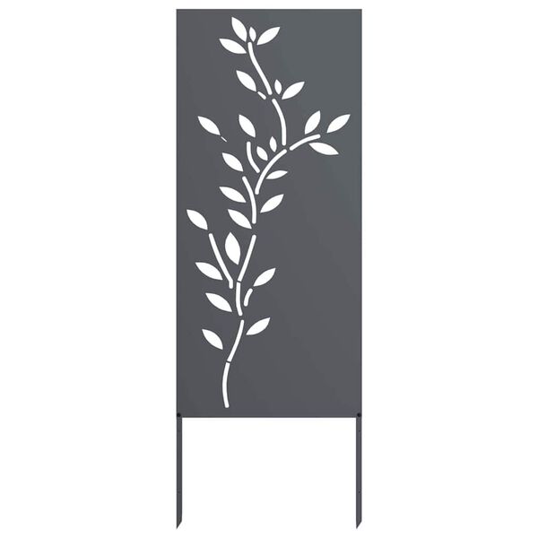 vidaXL Ecran de intimitate pentru grădină Floral Antracit 50 x 140 cm