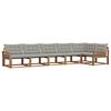vidaXL Set de canapele de exterior 6 buc. Gri natural și deschis