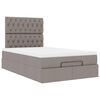 vidaXL Cadru de pat otoman cu saltea Taupe 120x190 cm Material