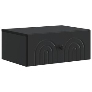 vidaXL Dulap de noapte suspendat Negru 49 x 34,5 x 20 cm
