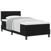 vidaXL Pat cu arcuri cu headboard Manual Negru 100 x 200 cm țesătură
