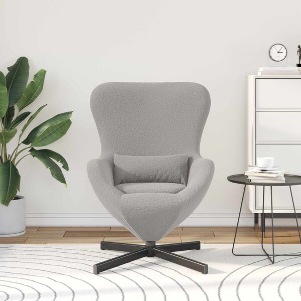 vidaXL Fotoliu ou Gri deschis 63 x 73 x 90 cm țesătură